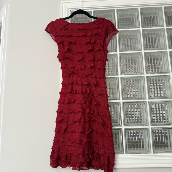 Max Studio Burgundy Ruffle Mini Dress - Picture 5 of 5